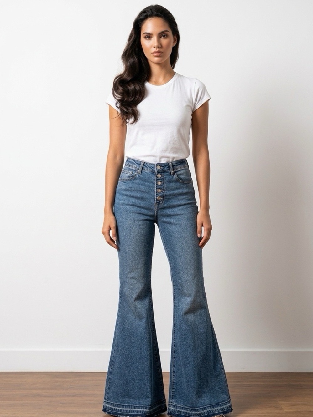 Wild Fable High-Rise Button-Front Flare Jeans Size 6